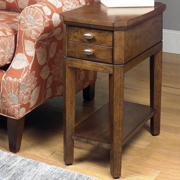Alcott Hill® Weybossett 24'' Tall Solid Wood End Table with Storage